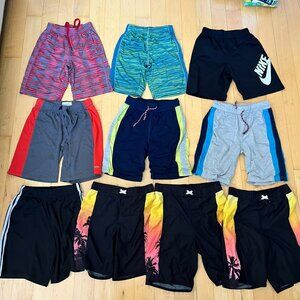 Lot of 10 Basketball Shorts & Swim Trunks - 3 Nike, 3 Johnnie B, 3 Old Navy M-XL